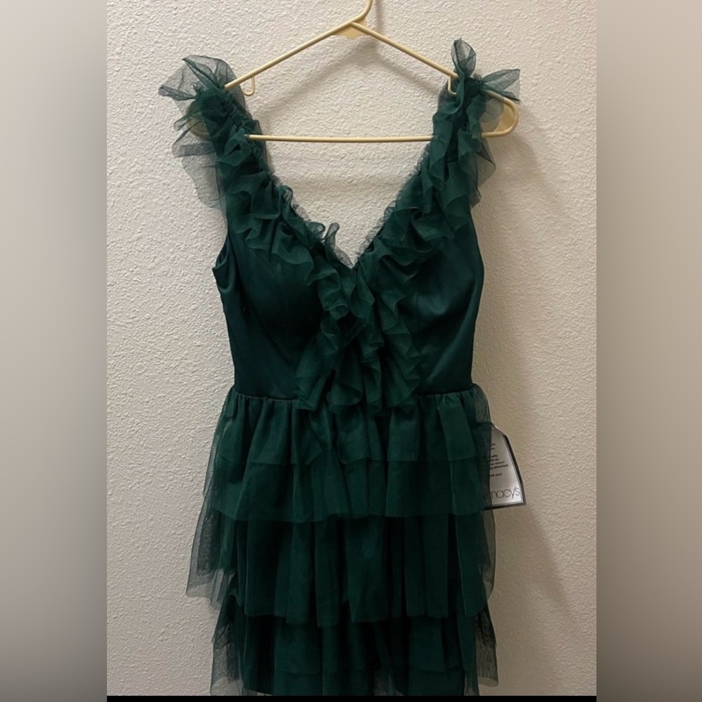 City Studio Teal Ruffle Dress - Picture 4 of 4